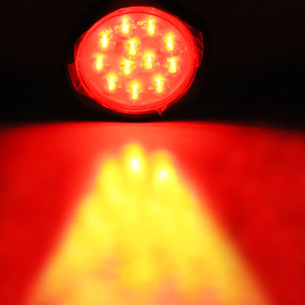KEYECU 4 янтарный + красный 10-30 в '✒Led круглый резервный задний ходовой тормозной