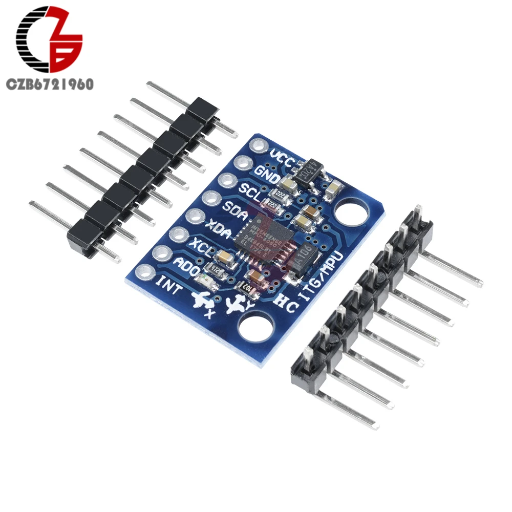 

1Set IIC I2C GY-521 MPU-6050 MPU6050 3 Axis Analog Gyroscope Sensors + 3 Axis Accelerometer Module for Arduino with Pins DC 3-5V