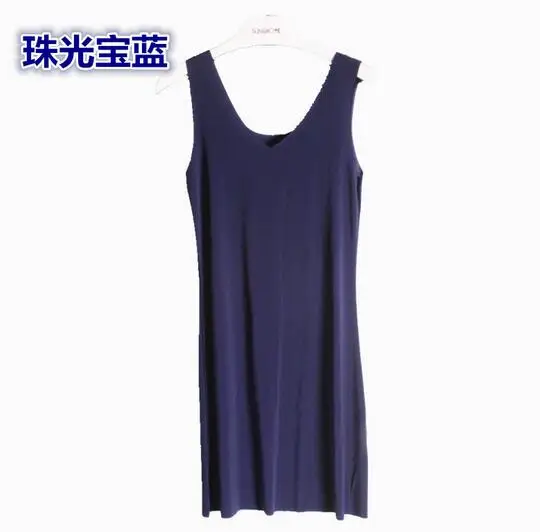 blue M-5XL, плюс размер, женская ночная рубашка, модель, мягкая ночная рубашка, без рукавов, сексуальный v-образный вырез, летнее платье, одежда для сна, ночные рубашки для женщин - Цвет: blue