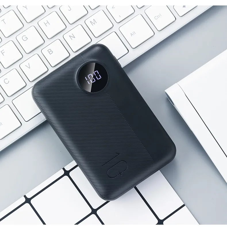Портативное зарядное устройство ROCK 10000 мАч с двумя USB портами внешний аккумулятор