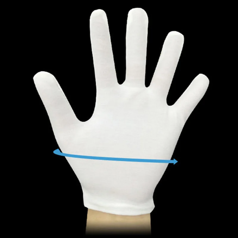 

New Arrival 12 Pairs Cotton White Soft Gloves Costume Jewellery Handling Work Hands Protector