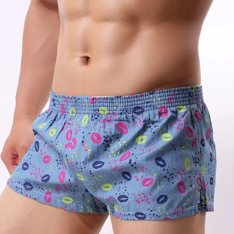 

M L XL XXL Men Underwear Boxer Shorts Trunks Slacks Cotton Cueca Boxer Shorts Printed Men Shorts Home Underpants New Brand