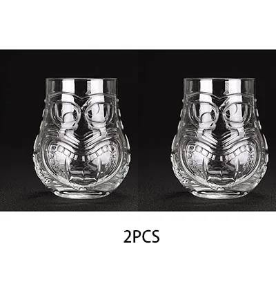 Set of 2 Стиль 500 мл(16,5 унций) Премиум Tiki стеклянные стаканы для сока Tiki glass - Цвет: Set of 2