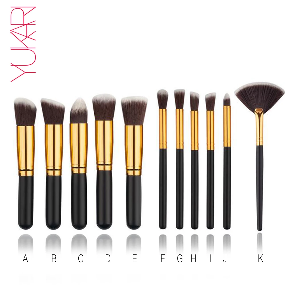 YUKARI 11 шт. Синтетическая Кисть для макияжа Набор kwaste make up beauty румяна Контур
