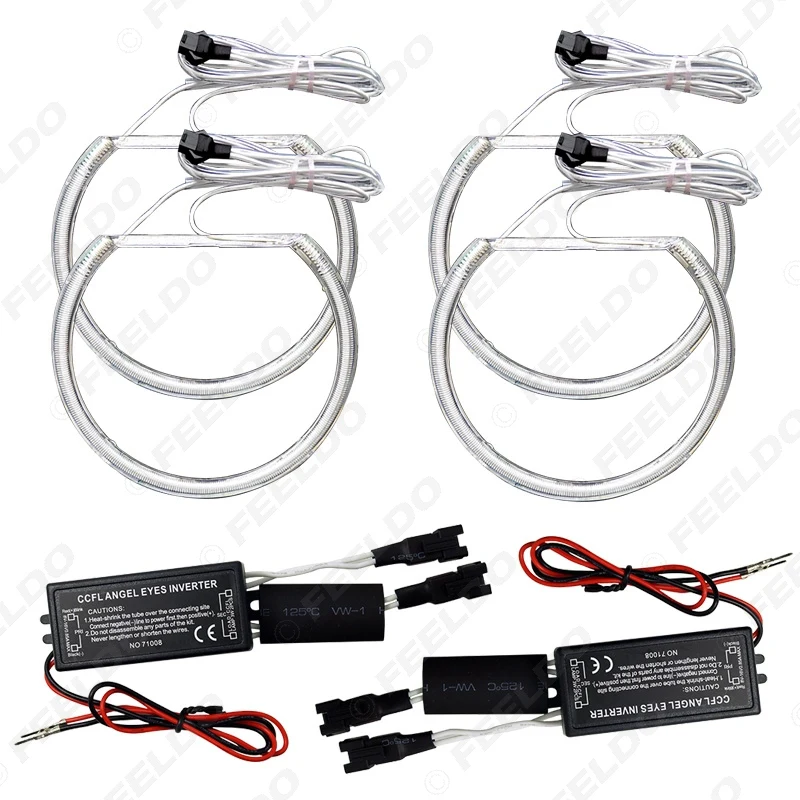 FEELDO 1Set Car CCFL Halo Rings Angel Eyes LED Headlights for BMW E39 OEM (2001-2003) DRL Light 6-Color #FD-3298 | Автомобили и