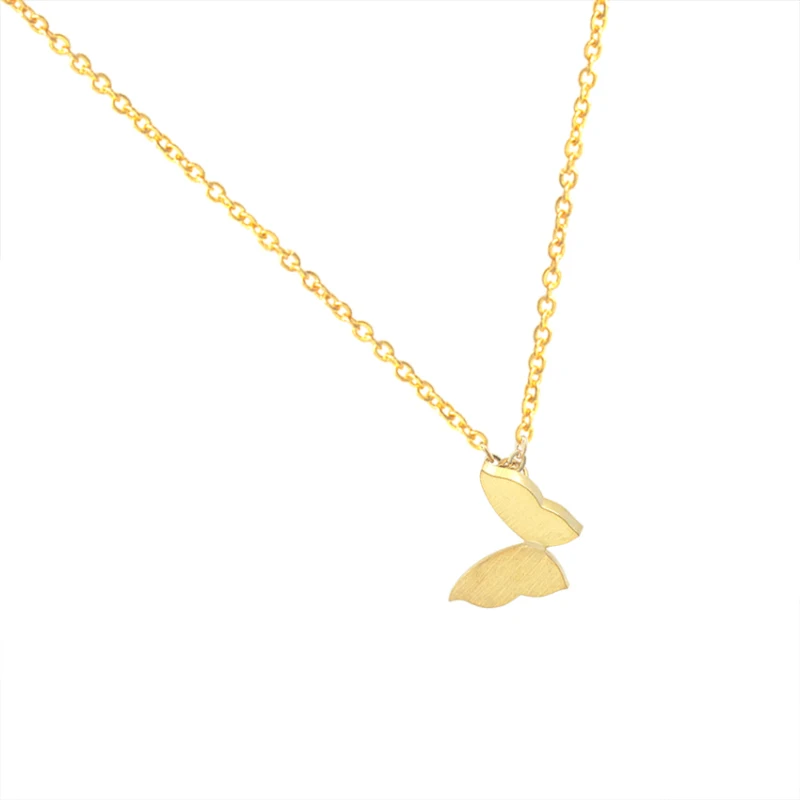 10pcs/lot Gold Color Butterfly Necklace For Women Ketting Choker Chain Stainless Steel Pendant Christmas Gift | Украшения и