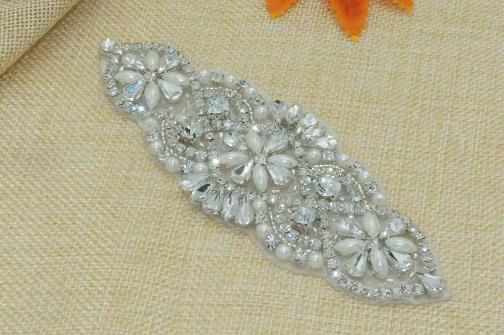 RA-010-1pcs Стразы-аппликация свадьба-кушак-слоновая кость Свадебный-кушак-Пояс Ремни для платья женские ремни Кристалл Бисером Пояс ra181-c - Цвет: RA-010-1pcs
