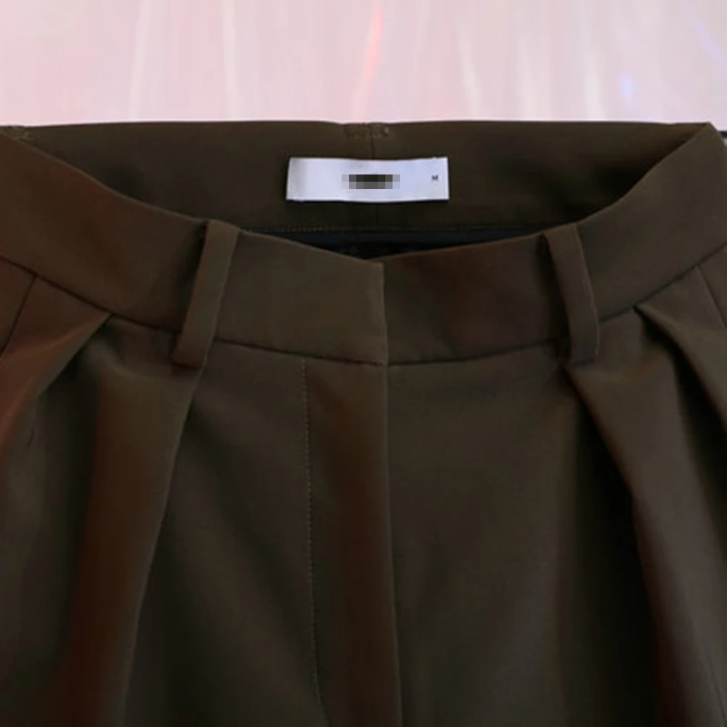 CHICEVER дамские шаровары для женщин Высокая талия молния Ruched большой размеры
