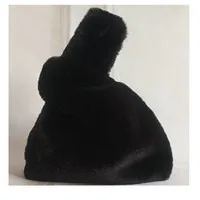 black Меховая сумка ярких цветов с животным принтом, леопардовая теплая сумка, роскошная брендовая винтажная вечерняя сумочка, клатч, новинка, Прямая поставка - Цвет: black