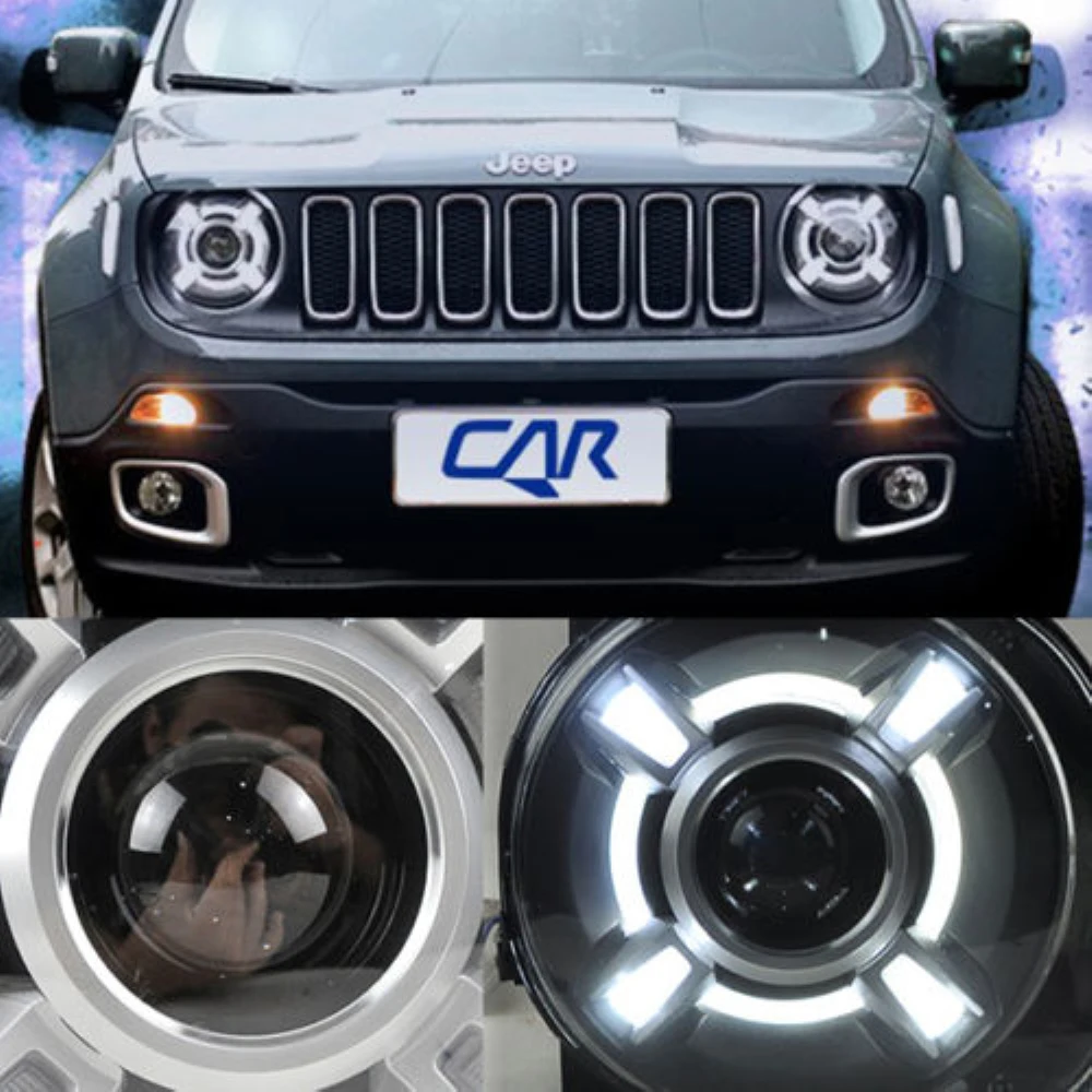 2015 2016 год для Jeep Renegade HID светодиодный фары ксеноновые лампы и балласт (Fits: