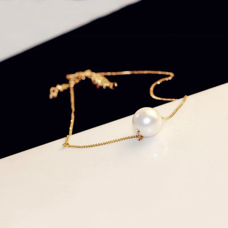 Ожерелье-чокер круглое женское классическое колье с подвеской из крупного