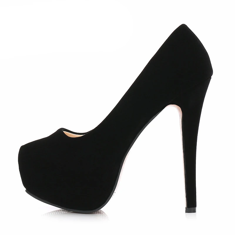 Zapatos mujer свадебные туфли на высоком тонком каблуке 14 см и платформе с ремешком