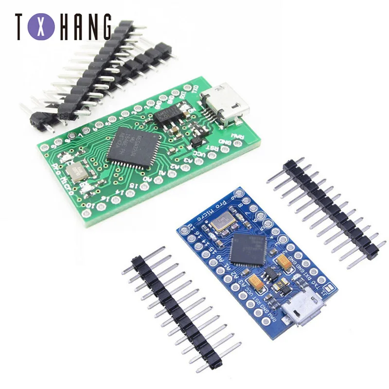 Pro Micro для arduino Mini ATmega32U4 5 В/16 МГц модуль с 2-рядным штыревым разъемом Leonardo |