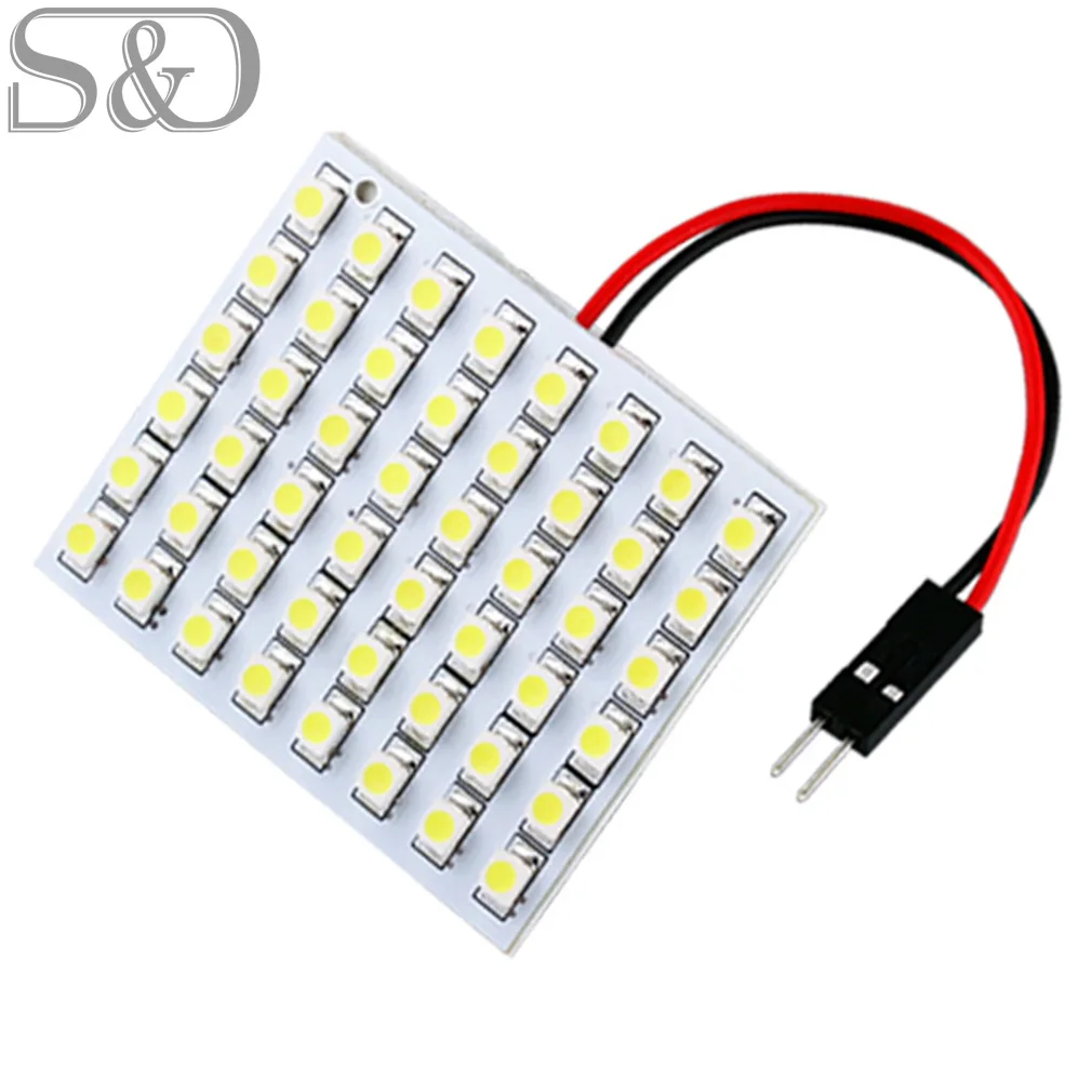 

Free DHL 48 SMD Blue Panel led car T10 BA9S Festoon Dome Interior Lamp w5w c5w t4w led car bulbs Car parking Reading Light 12V