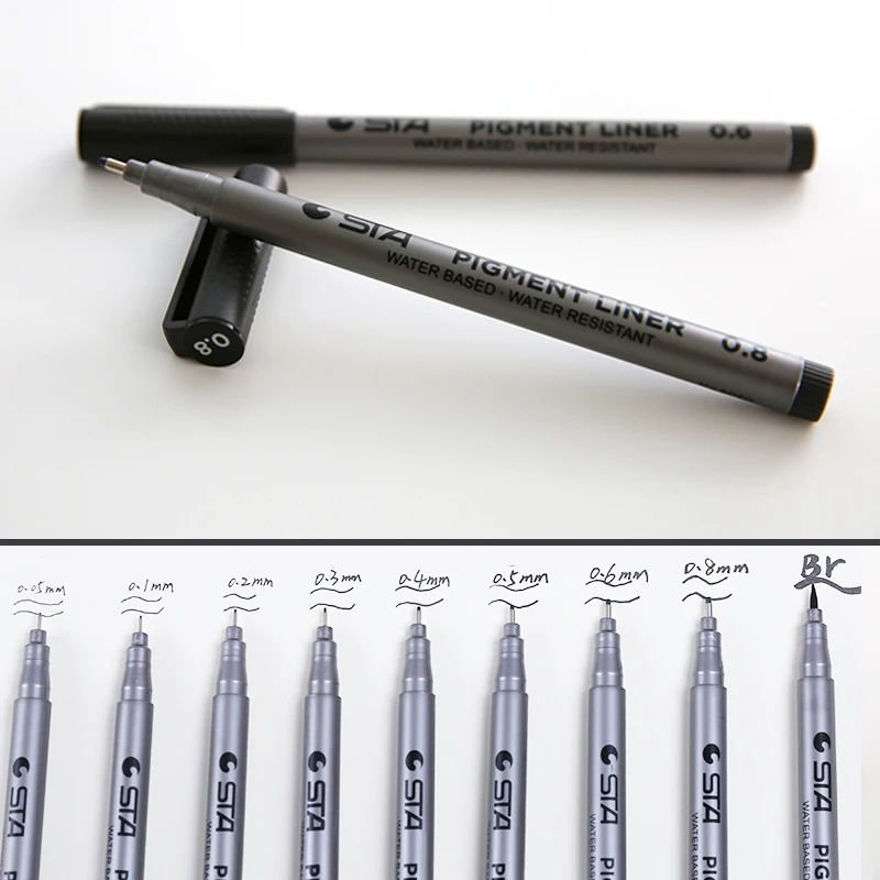 1 PC Water Resistant Fine Point Fineliner Based Ink Sketch Marker Brush Manga Illustration Comic Animation Drawing|brush marker|sketch markersketch