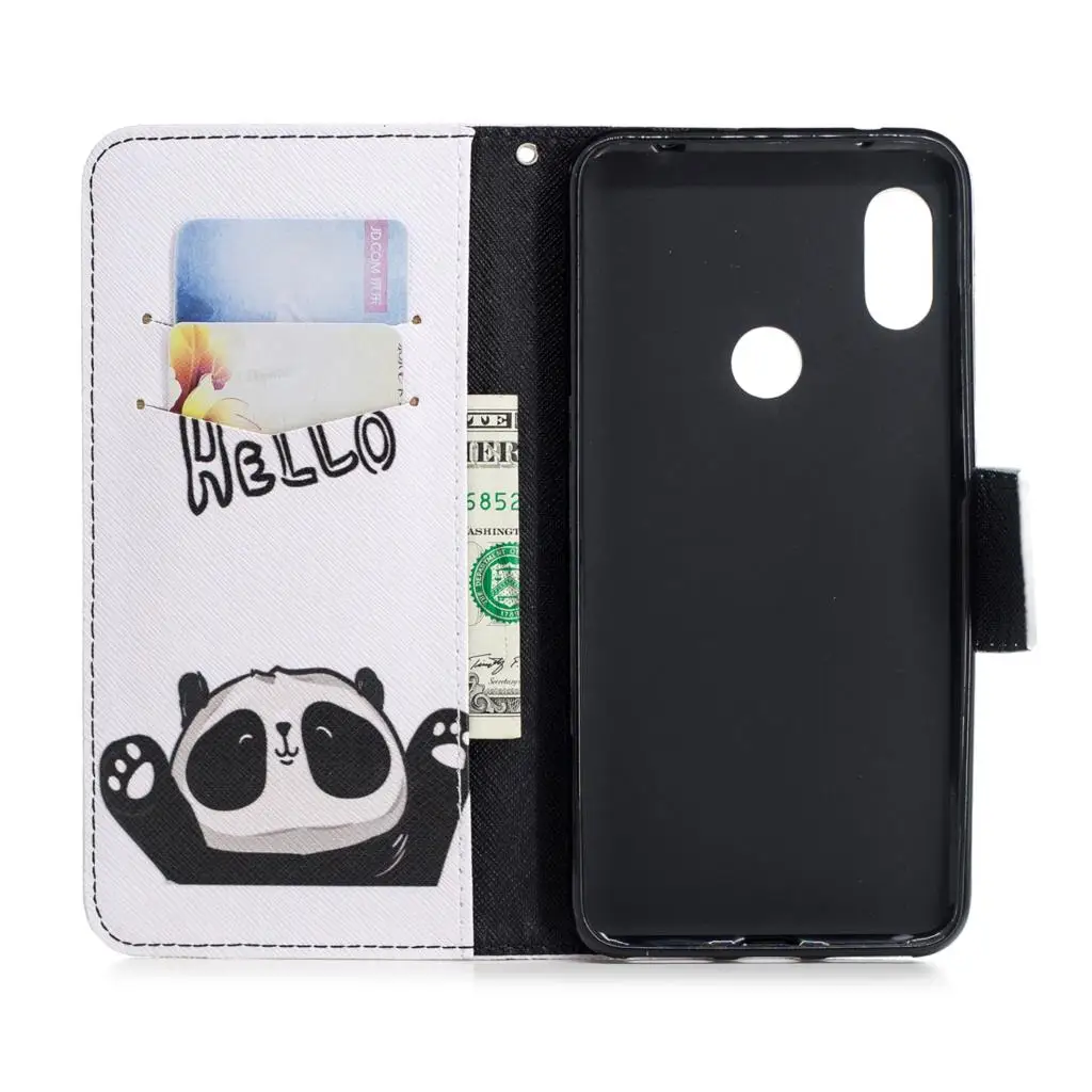For Xiaomi Redmi 6/Note 5 Pro Case Fashion Pattern Painted Flip Leather Cover Wallet Card Slot Stand Mobile Phone Protective Bag | Мобильные
