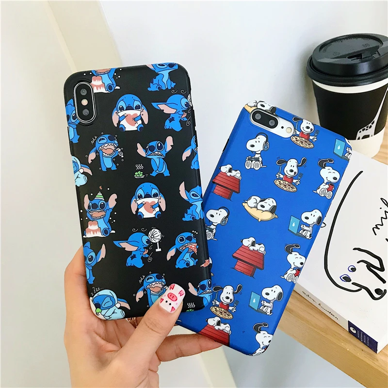 Милые пёс из мультфильма синий черный IMD тусклый польский мягкий в виде ракушки