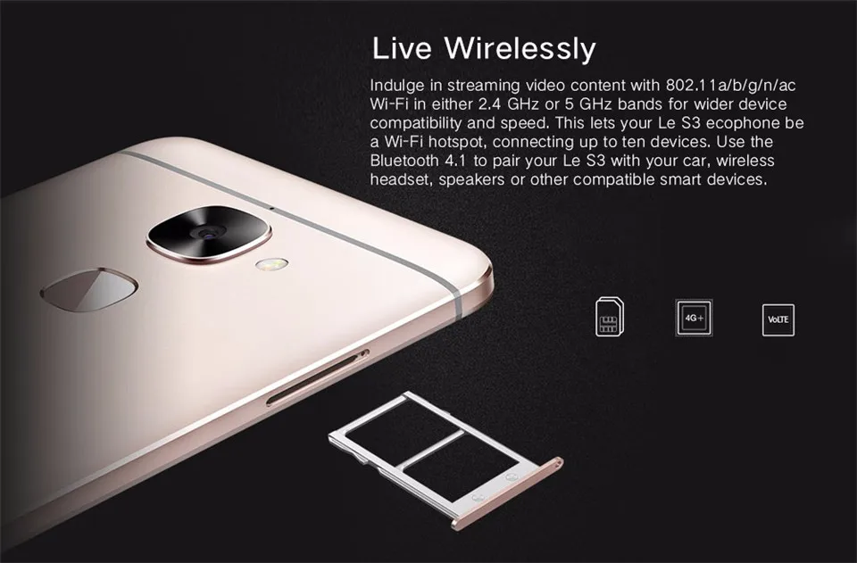 LeTV LeEco Le S3 X626 5.5 дюймов 4 г 32 MTK helio X20 Дека Core 2.3 ГГц Android 6.0 OS 21mp камера смартфона |