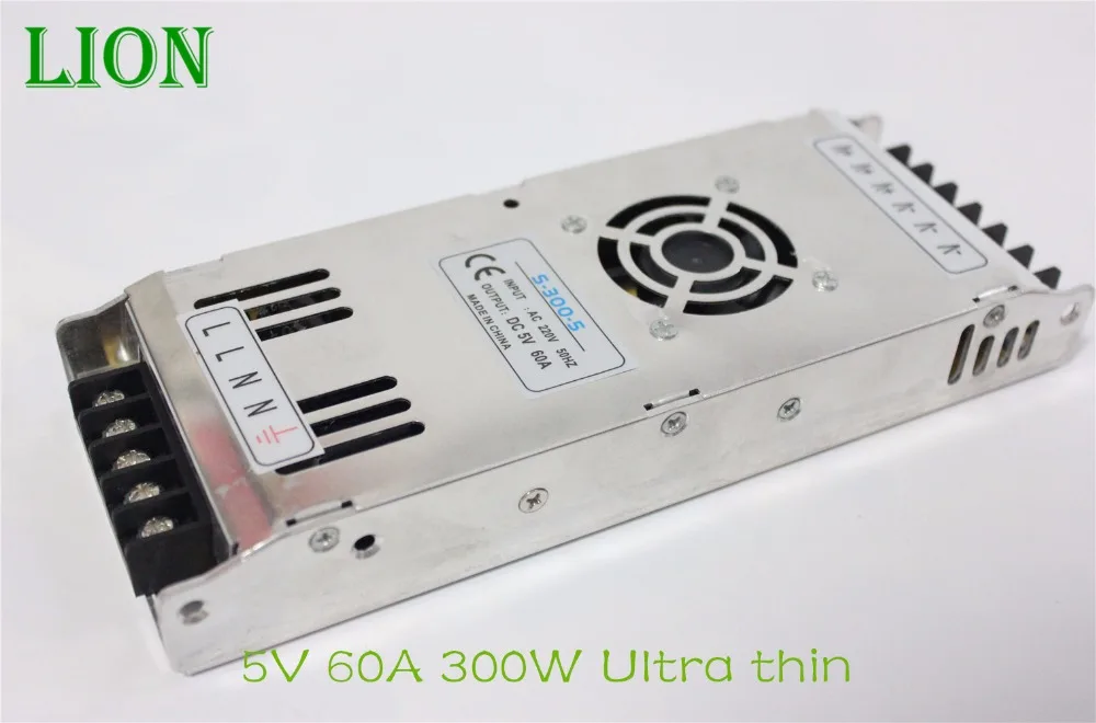 Ультра тонкий DC5V 30/40/60A 150/200/300 Вт СВЕТОДИОДНЫЙ Источник Питания Зарядное