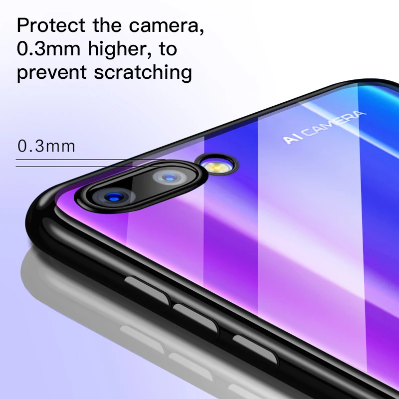 Прозрачный чехол с покрытием для Huawei Honor 10 Lite 8 9 V9 Nova 3 мягкий TPU гальванический