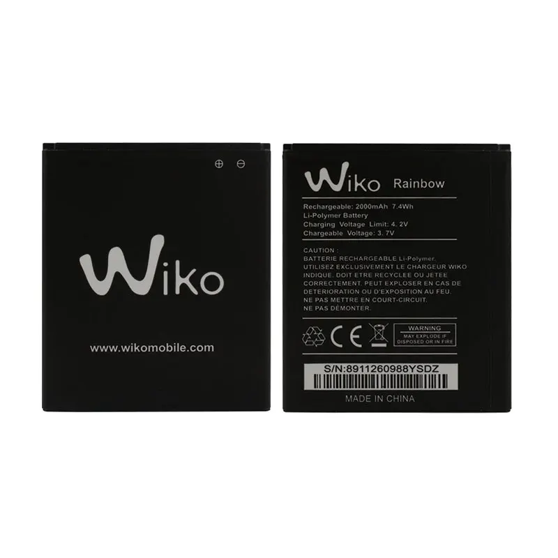 Hot Sell Backup 2000mAh Battery For Wiko Rainbow Smart Mobile Phone + Tracking Number | Мобильные телефоны и аксессуары