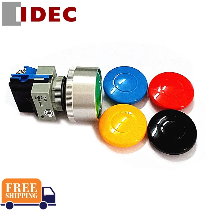 

5PCS IDEC SWITCH ABW 00M ABGW410 ABGW401 ABGW411 R/B/Y/G/S 22mm 1NO 1NC Self-reset button SWITCH