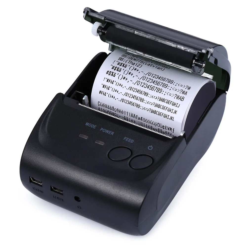 ZJiang ZJ 5802LD Мини Bluetooth 2 0 3 4 58 мм Термальный чековый принтер 1500 мАч поддержка