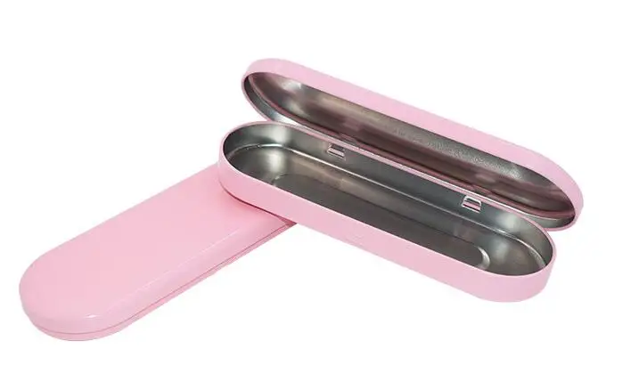 pink 20 шт./партия, металлическая коробка, производитель, коробка для ручек,, косметическая железная коробка, электронный продукт, упаковка, пенал - Цвет: pink