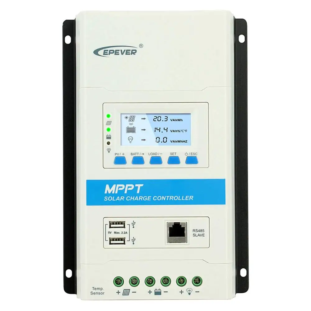 구매 EPEVER TRIRON MPPT 30A 20A 10A 솔라 충전 컨트롤러 12V 24V 자동 블랙 라이트 LCD 모듈 형 솔라 레귤레이터 네거티브 접지