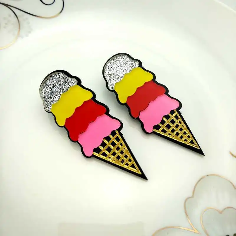 Женские акриловые серьги гвоздики в стиле хип хоп|fashion stud earrings|stud earringsstud earrings for