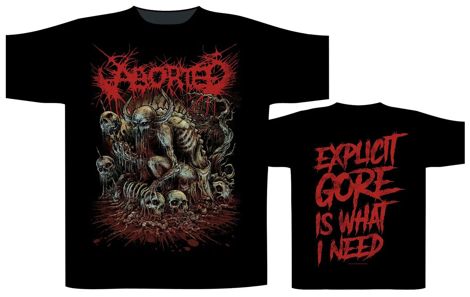 Aborted 'GOD Machine' Футболка Nuevo y футболка мужская с коротким рукавом забавная|Мужские футболки| |