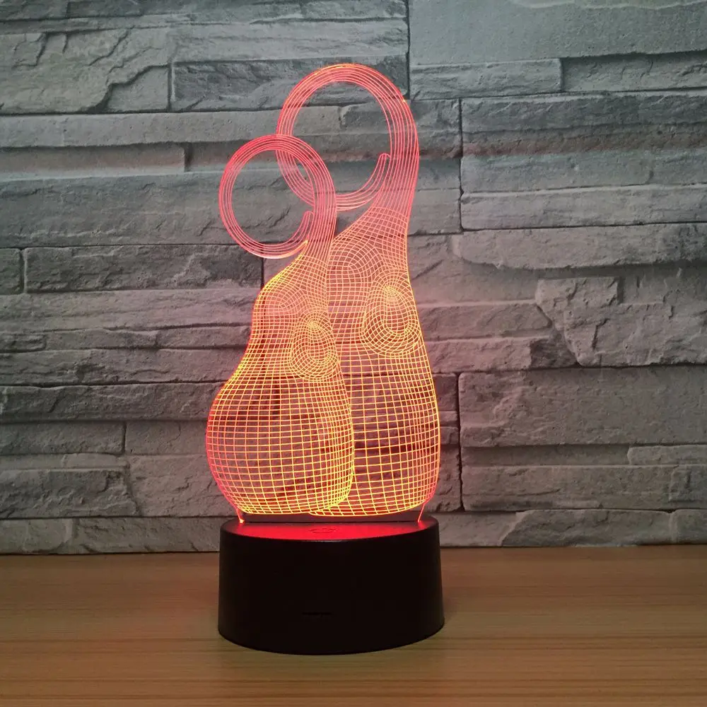 

Acrylic Abstract Creativity 3d Lamp Plexiglass Led Night Light Novelty Luminaria Usb Led 3d Light Fixtures
