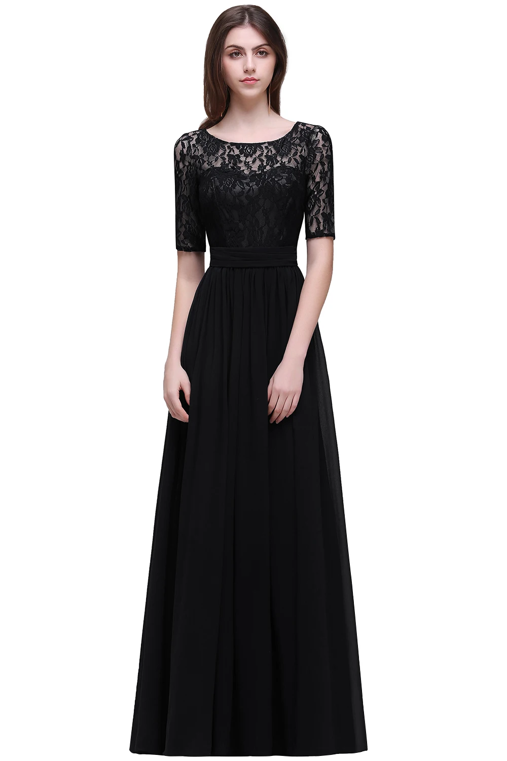 Vestido longo, элегантные бордовые трапециевидные кружевные платья подружки невесты, Длинные шифоновые платья для выпускного вечера, вечерние платья
