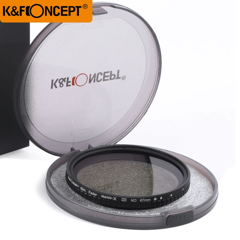 K& F CONCEPT 37/49/52/58/62/67/72/77/82 мм Fader ND фильтр нейтрально-серый Регулируемый Фильтр ND2 для ND32 для Камера объектив с увеличением без "X" пятно