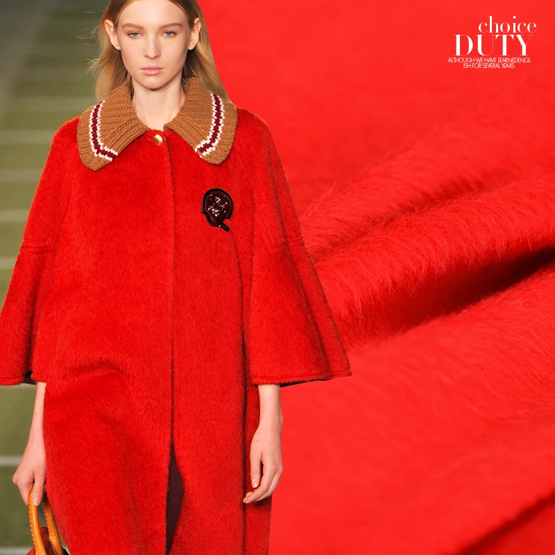 Ткань Red Suri alpacas king of the fabric ультравысококачественные ткани 38% альпака 55% шерсть 7%
