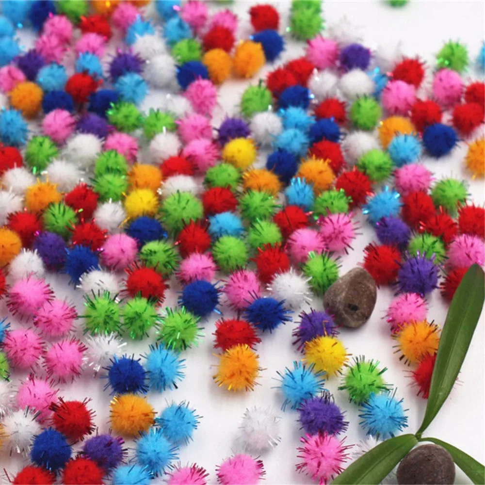 100 шт./упак. Рождество вечерние с декоративными помпонами мягкие пушистые