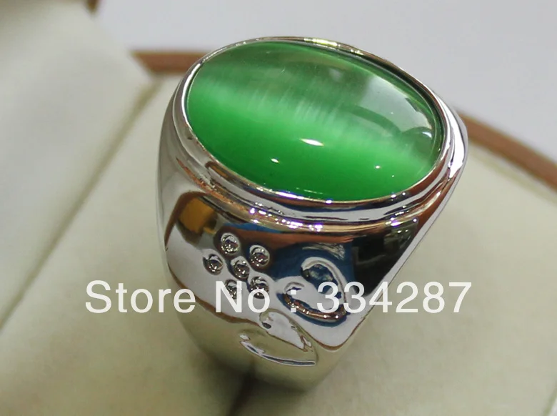 Красивый зеленый опал в форме двойного сердца из нефрита кошачий глаз