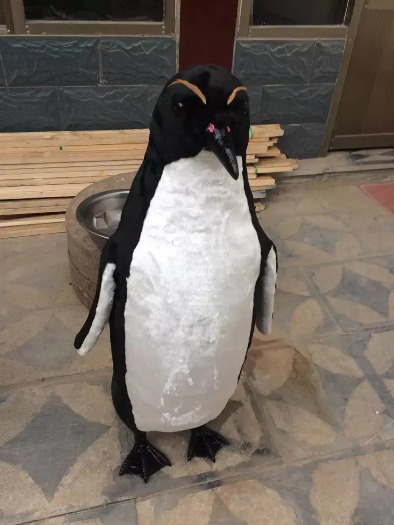 

big simulation penguin model plastic&faux fur penguin toy gift about 85cm 1894