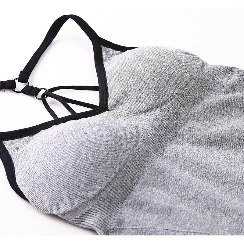 Women Solid Tank Top Underwear New Bra Tank Top Built In Cup Padded Wireless Camisole Camis Home Indoor Wear Fitness Clothing