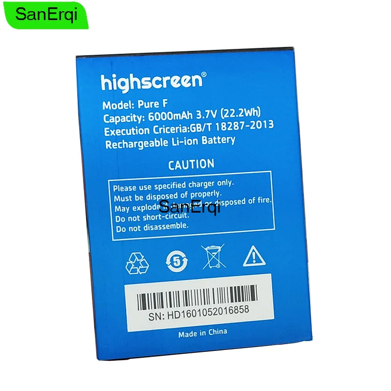 Аккумулятор 6000 мАч Pure F для смартфона Highscreen Boost 2 Boost2|Аккумуляторы мобильных
