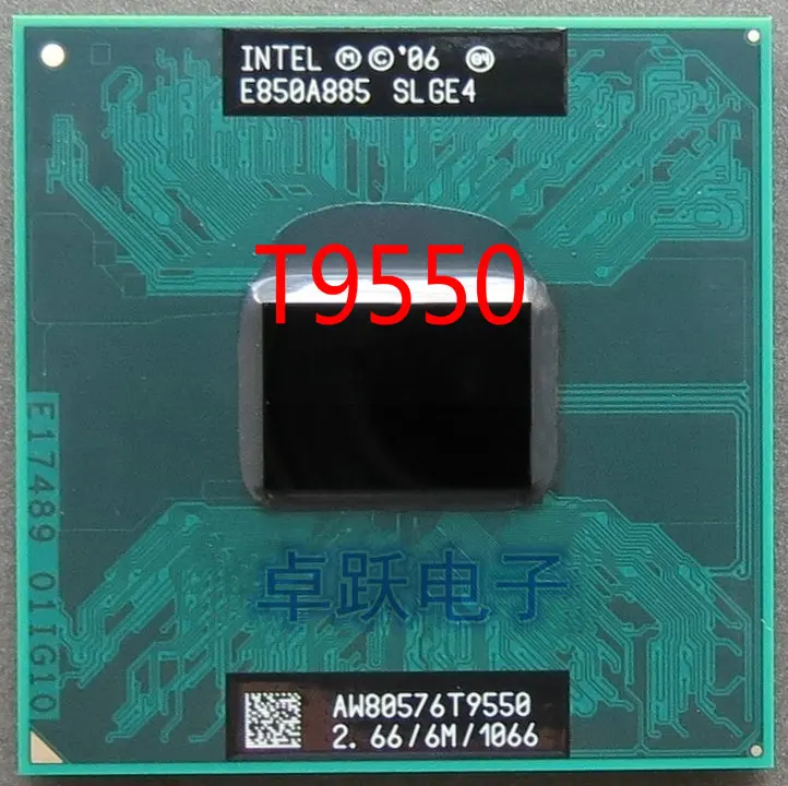 Процессор lntel Core 2 Duo T9550 CPU 6M кэш/2 66 ГГц/1066/двухъядерный GM45/PM45 может работать  | Процессоры -32821191184
