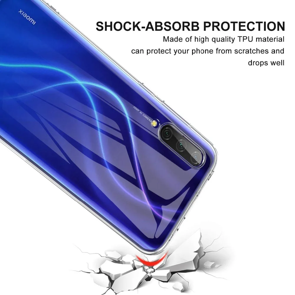 Чехол для Xiaomi mi A3, для Xiaomi mi A3 Lite, мягкий силиконовый чехол из ТПУ для телефона, Прозрачный чехол для Xiaomi mi A3 lite mi A3 A3lite, глобальная версия