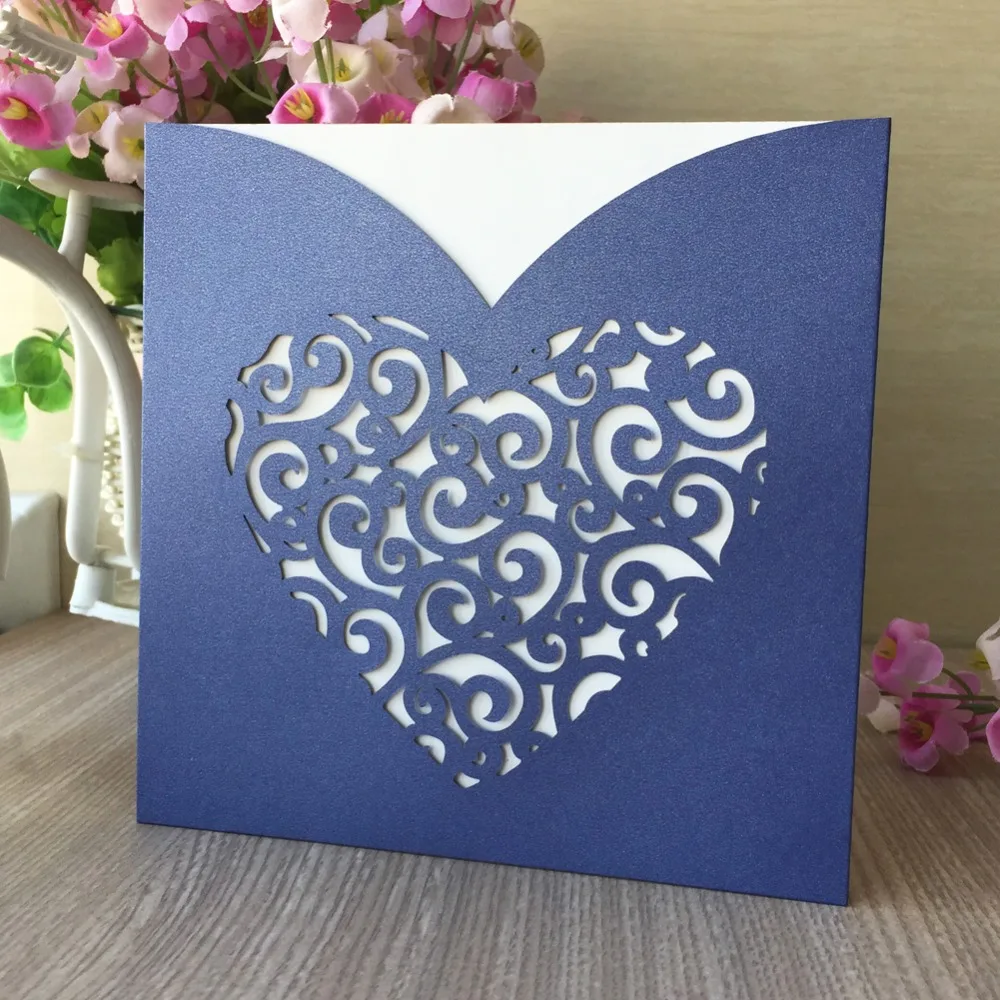 

25pcs Luxury Laser Cut Wedding Party Cards Invitation Thank You Rewards Gift Greeting Blessing Card Party Supplies