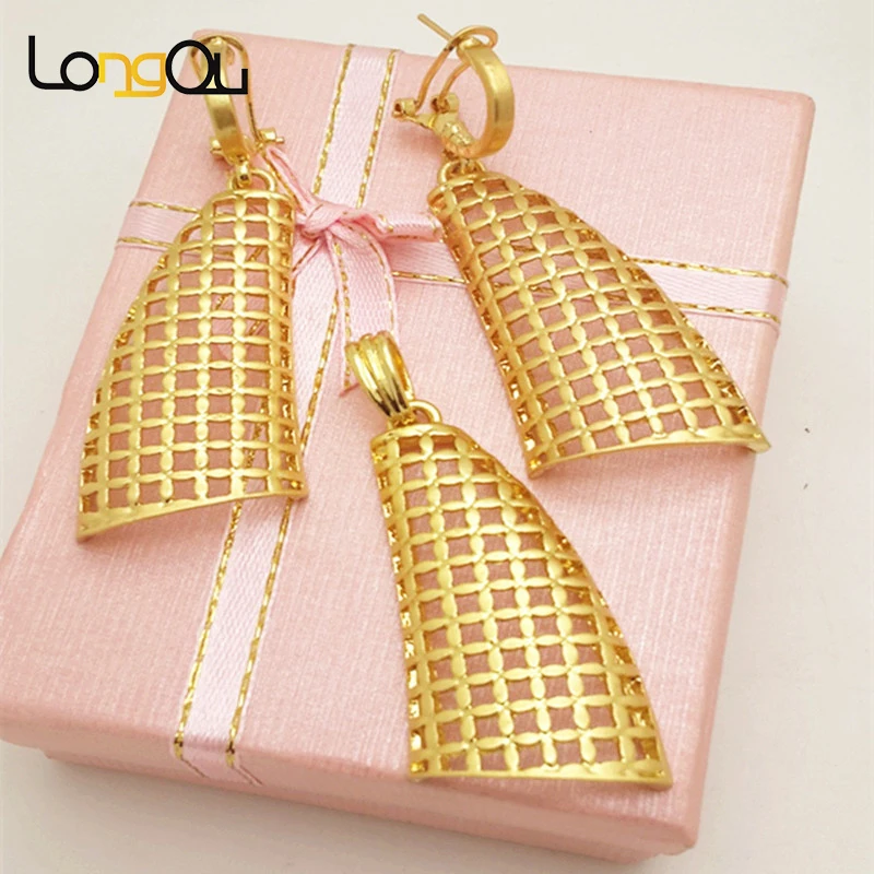 Ювелирные наборы серьги набор золотистых цветов ожерелье в африканском стиле