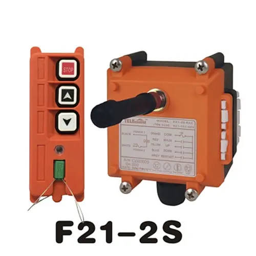 

F21-2S AC/DC65V-440V (1 Transmitter + 1 Receiver) Hoist Crane Wireless remote control Switch With Single speed button