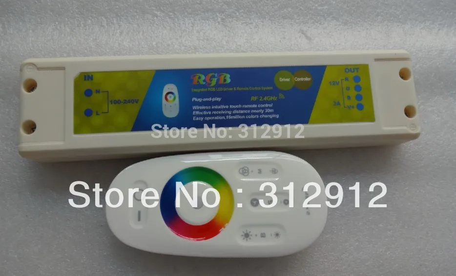 

2.4Ghz LED RF RGB touch controller,AC100-240V input,12V*3A*3channel output