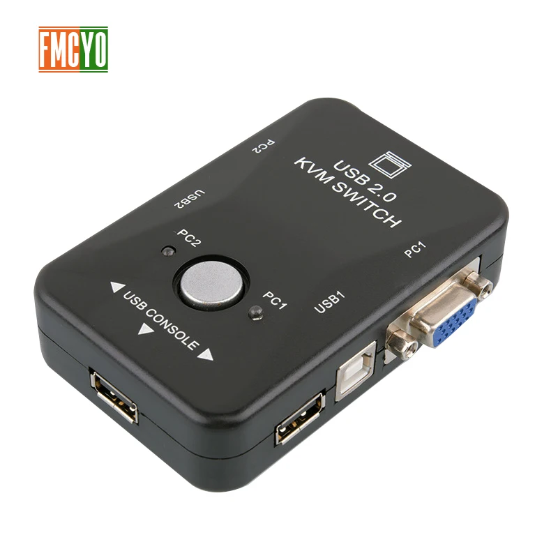 FMCYO VGA KVM переключатель коробка 1080P Разрешение USB 2 0 1 Порты и разъёмы шт. обмен