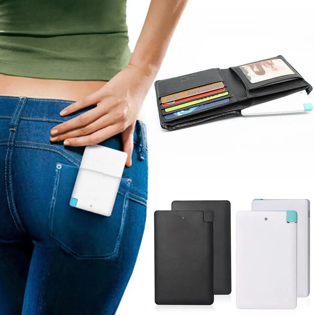 3000 мАч ультра тонкий портативный банк питания с зарядным кабелем один USB внешний