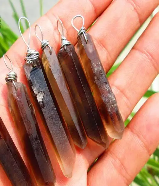 Natural Tea Crystal Quartz Pendant healing | Stones