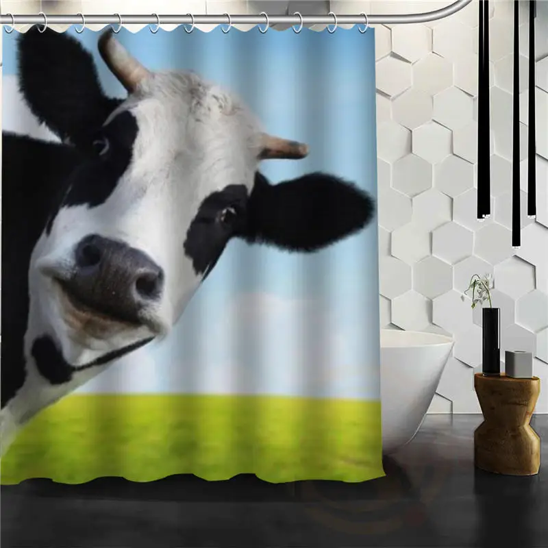 

Custom COW New Classic Design Animal style Home Bathroom Shower Curtain beautiful For your family More Size H0307@9